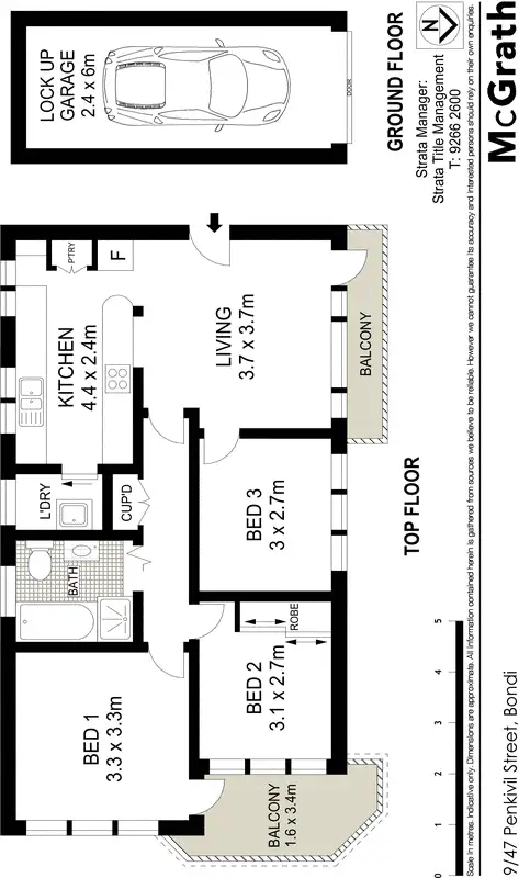 Floorplan of Homely apartment listing, 9/47 Penkivil Street, Bondi NSW 2026