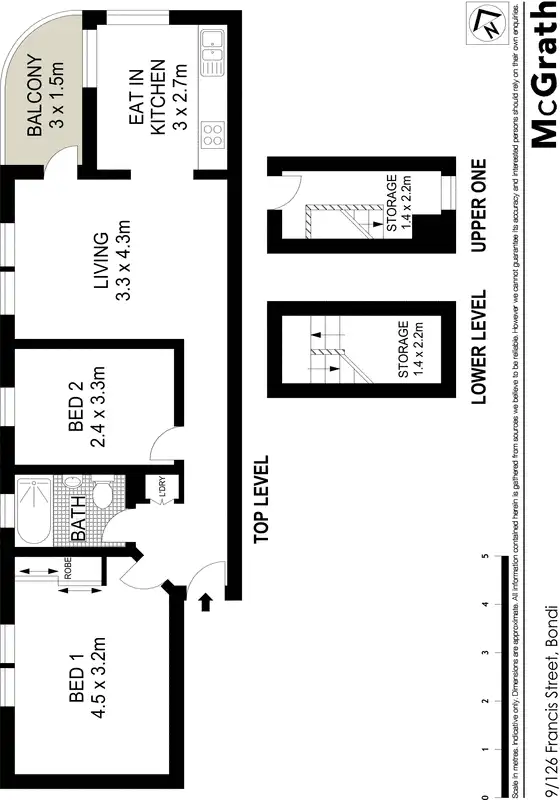 Floorplan of Homely apartment listing, 9/126 Francis Street, Bondi NSW 2026