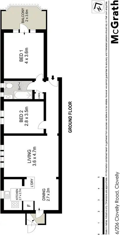 Floorplan of Homely apartment listing, 6/206 Clovelly Road, Clovelly NSW 2031