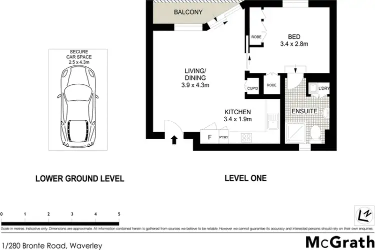 Floorplan of Homely apartment listing, 1/280 Bronte Road, Waverley NSW 2024