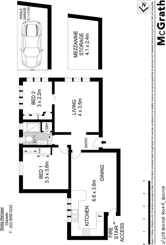 Floorplan of Homely apartment listing, 2/378 Bronte Road, Bronte NSW 2024