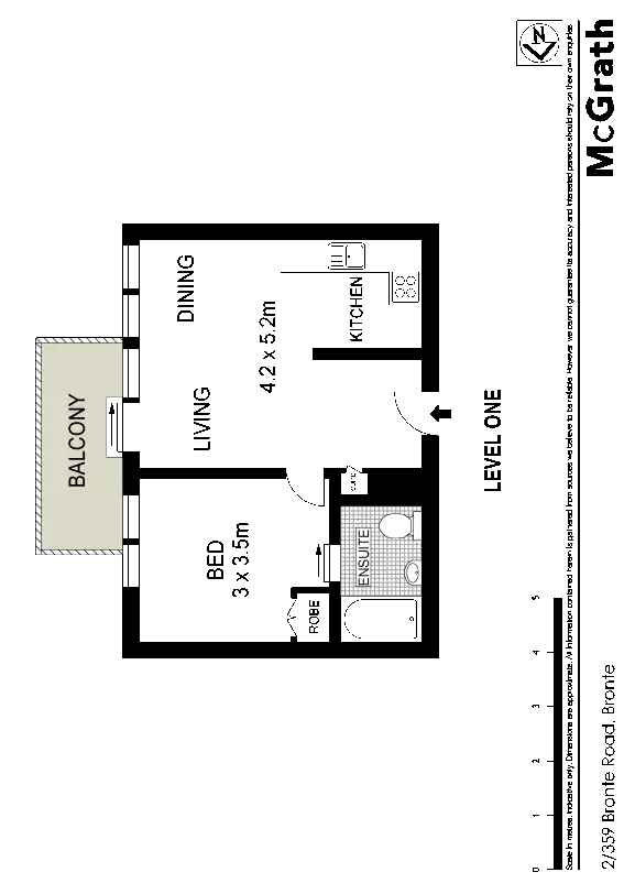 Floorplan of Homely apartment listing, 2/359C Bronte Road, Bronte NSW 2024