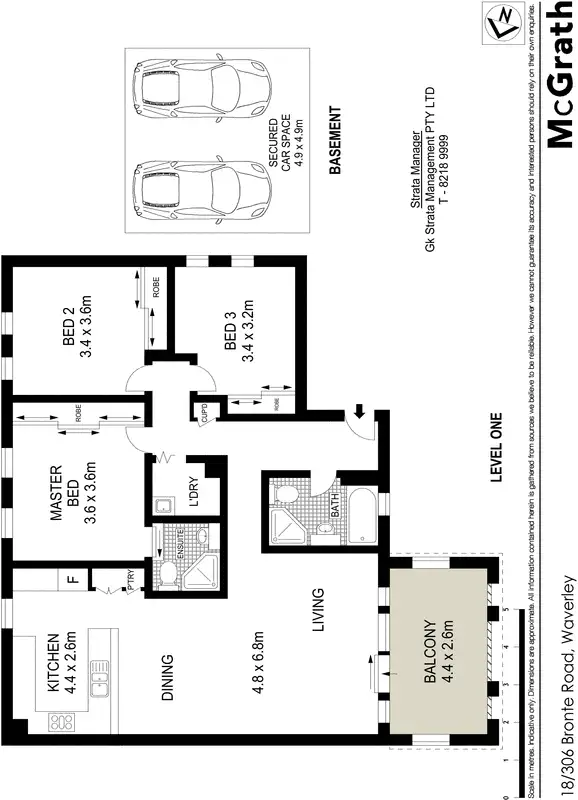 Floorplan of Homely apartment listing, 18/306 Bronte Road, Waverley NSW 2024