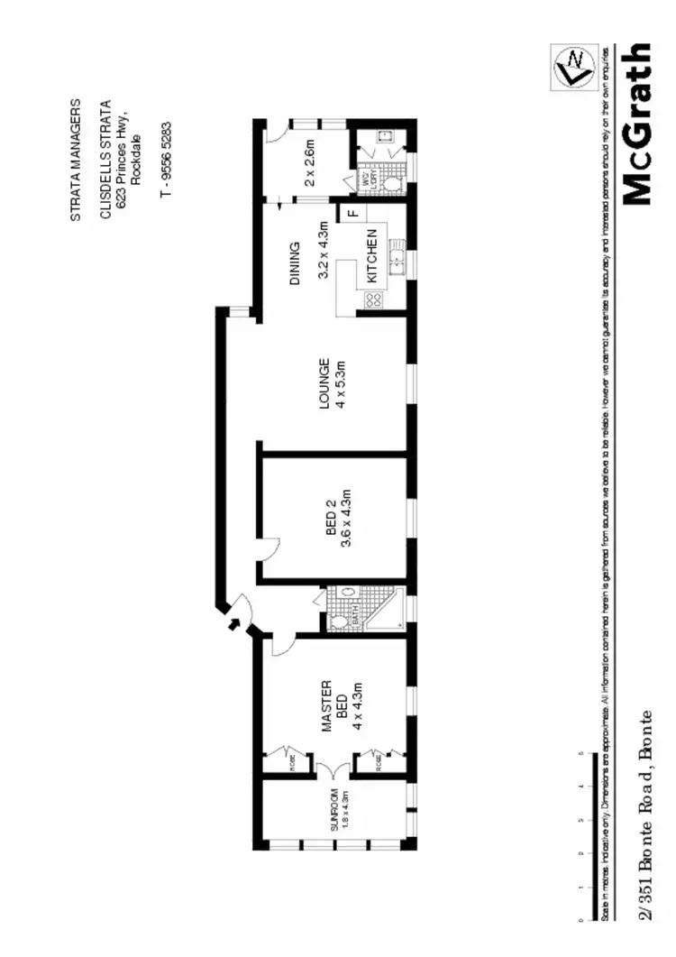 Floorplan of Homely apartment listing, 2/351 Bronte Road, Bronte NSW 2024
