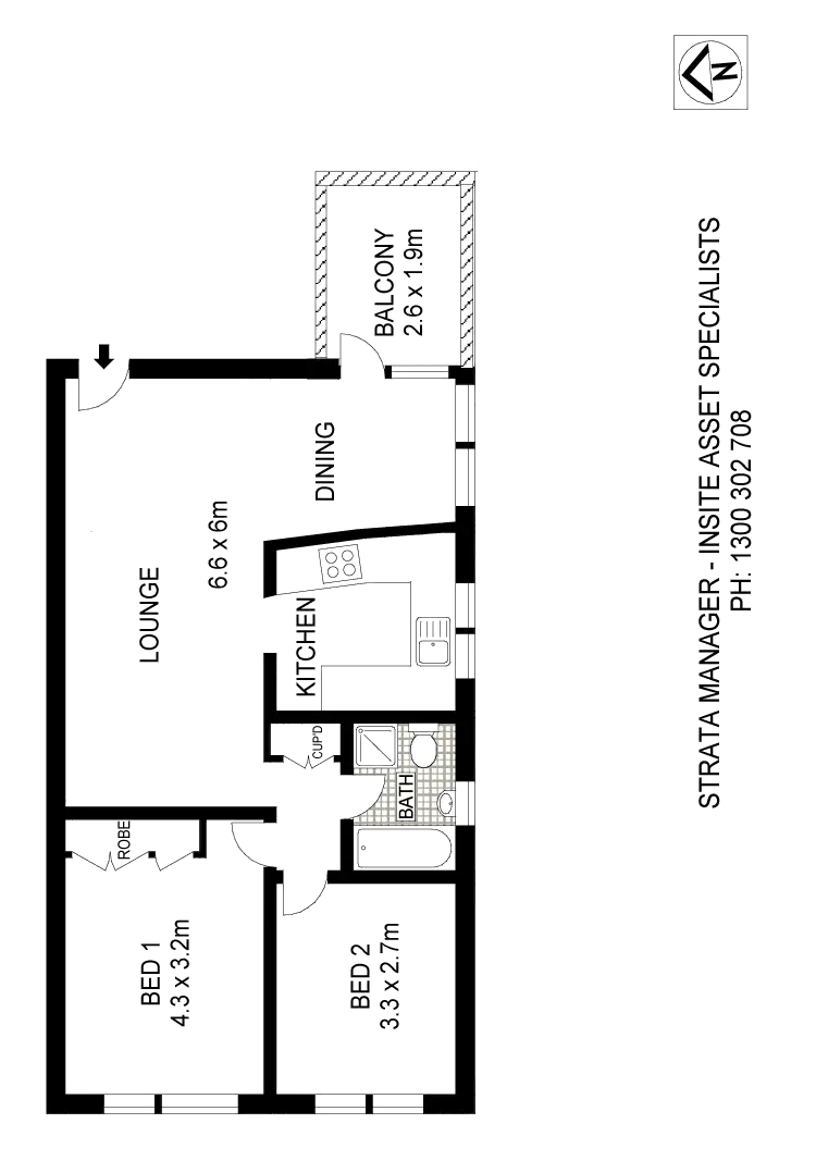 Floorplan of Homely apartment listing, 8/503 Bronte Road, Bronte NSW 2024