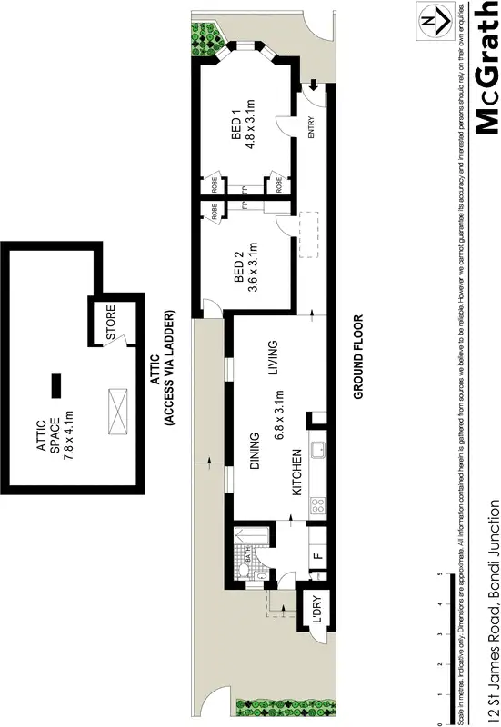Floorplan of Homely house listing, 12 St James Road, Bondi Junction NSW 2022