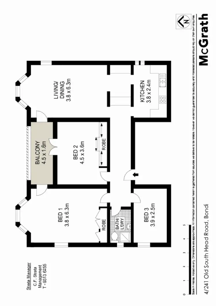 Floorplan of Homely apartment listing, 4/241 Old South Head Road, Bondi NSW 2026