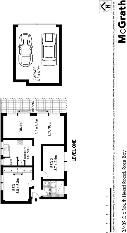 Floorplan of Homely apartment listing, 3/489 Old South Head Road, Rose Bay NSW 2029