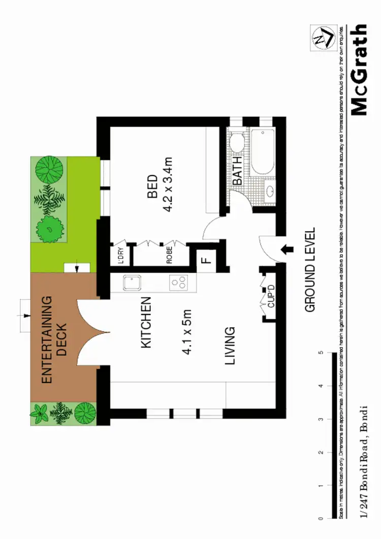 Floorplan of Homely apartment listing, 1/247 Bondi Road, Bondi NSW 2026