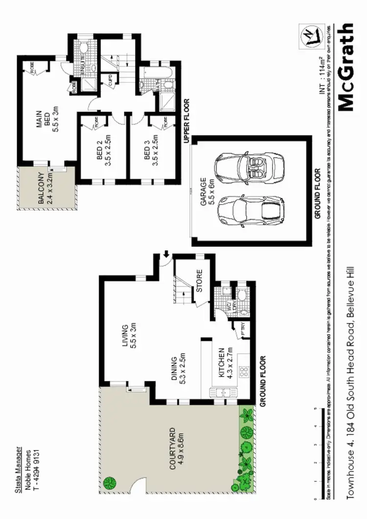 Floorplan of Homely townhouse listing, 184 Old South Head Road, Bellevue Hill NSW 2023