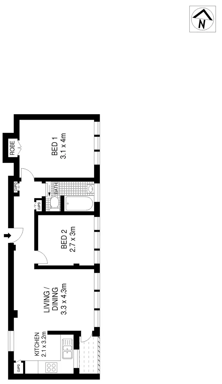 Floorplan of Homely apartment listing, 8/15 Birriga Road, Bellevue Hill NSW 2023
