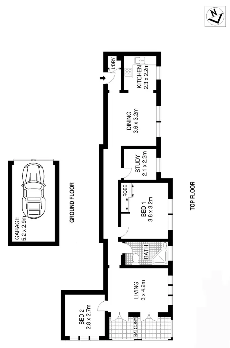 Floorplan of Homely apartment listing, 6/89 Birriga Road, Bellevue Hill NSW 2023