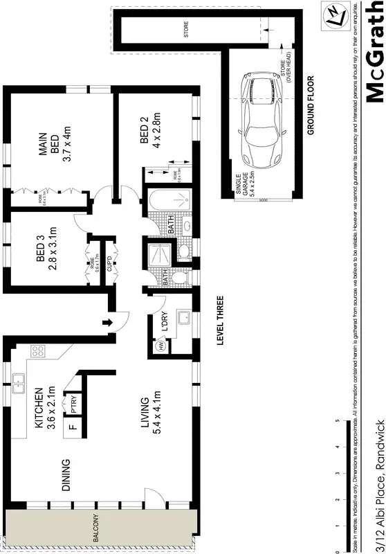 Floorplan of Homely apartment listing, 3/12 Albi Place, Randwick NSW 2031