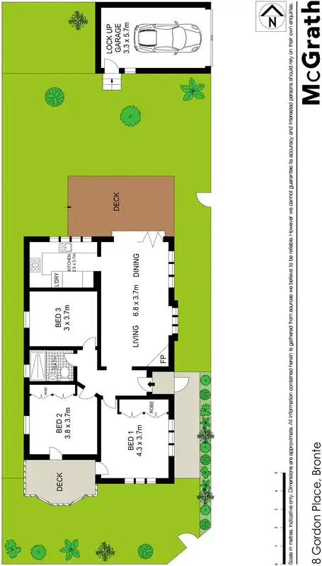 Floorplan of Homely house listing, 8 Gordon Place, Bronte NSW 2024