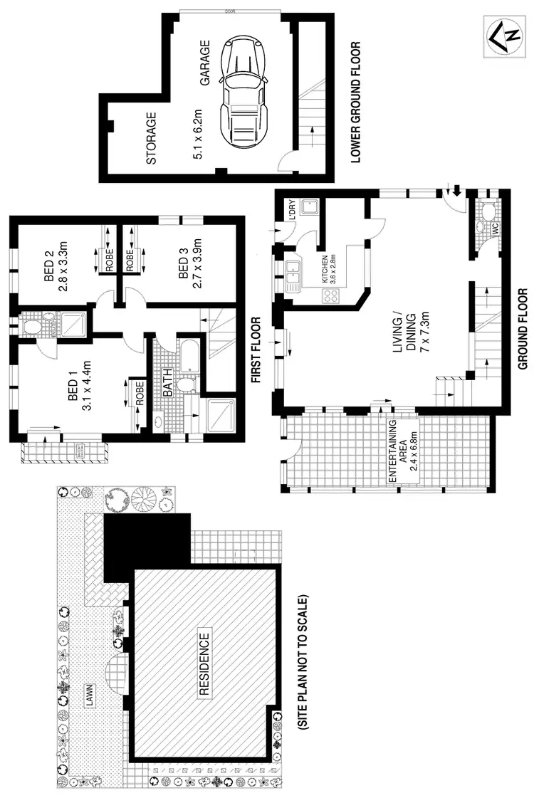 Floorplan of Homely townhouse listing, 4/84 Yorktown Parade, Maroubra NSW 2035