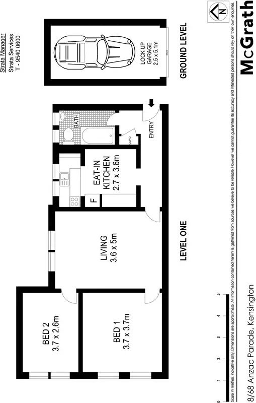 Floorplan of Homely apartment listing, 8/68 Anzac Parade, Kensington NSW 2033