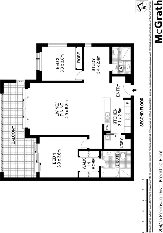 Floorplan of Homely apartment listing, 204/15 Peninsula Drive, Breakfast Point NSW 2137