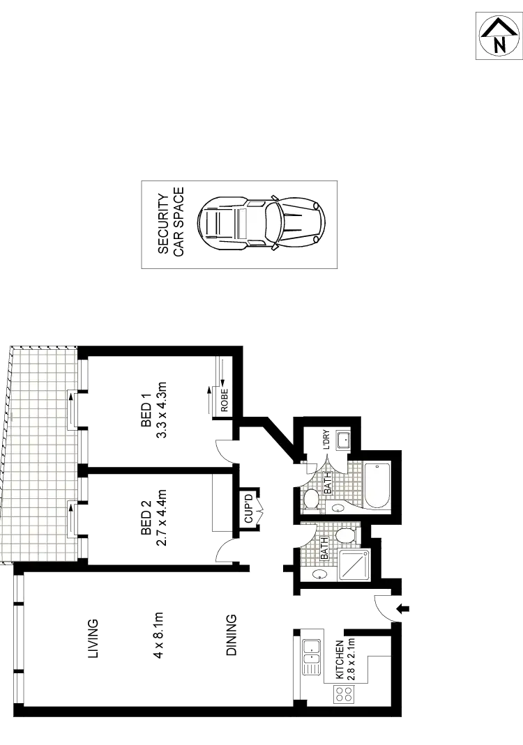 Floorplan of Homely apartment listing, 904/7 Rockwall Crescent, Potts Point NSW 2011