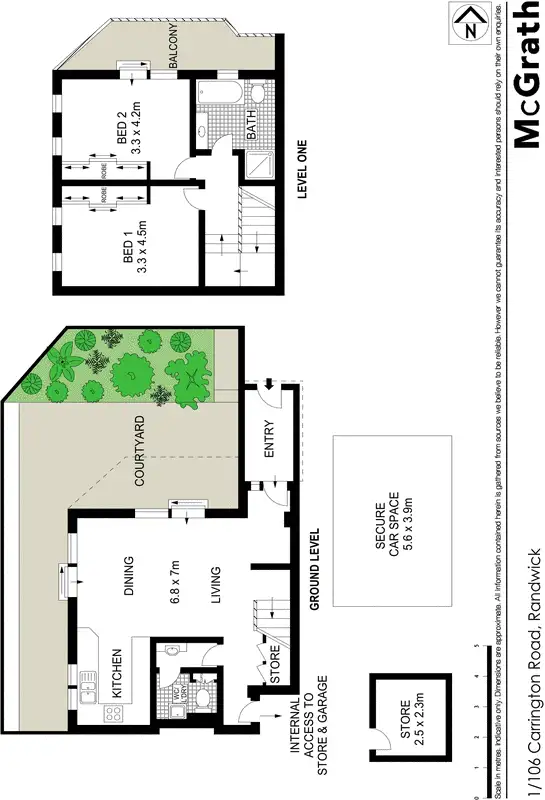Floorplan of Homely townhouse listing, 1/106 Carrington Road, Randwick NSW 2031