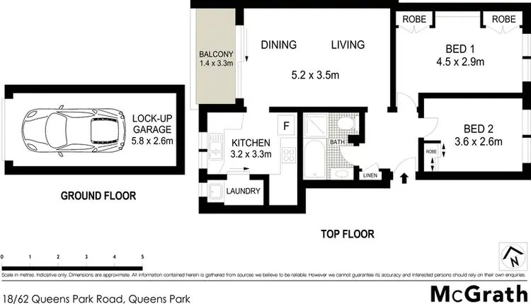 Floorplan of Homely apartment listing, 18/62 Queens Park Road, Queens Park NSW 2022