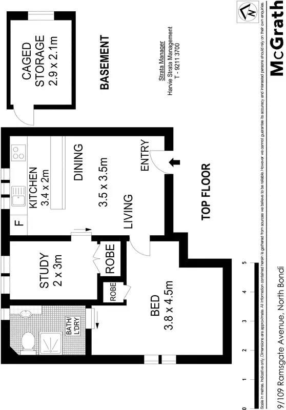 Floorplan of Homely apartment listing, 9/109 Ramsgate Avenue, North Bondi NSW 2026
