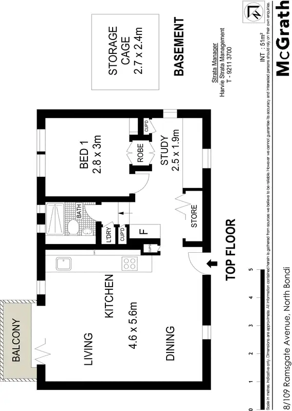 Floorplan of Homely apartment listing, 8/109 Ramsgate Avenue, North Bondi NSW 2026