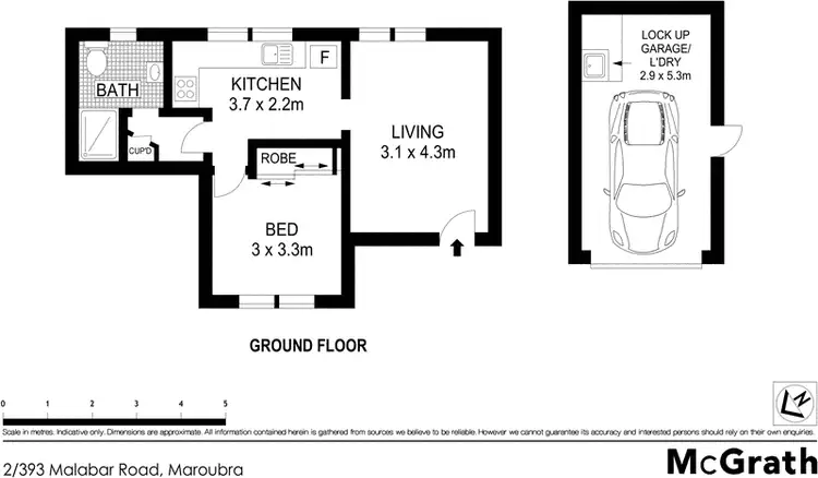 Floorplan of Homely apartment listing, 2/393 Malabar Road, Maroubra NSW 2035
