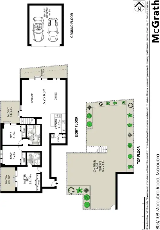Floorplan of Homely apartment listing, 803/108 Maroubra Road, Maroubra NSW 2035