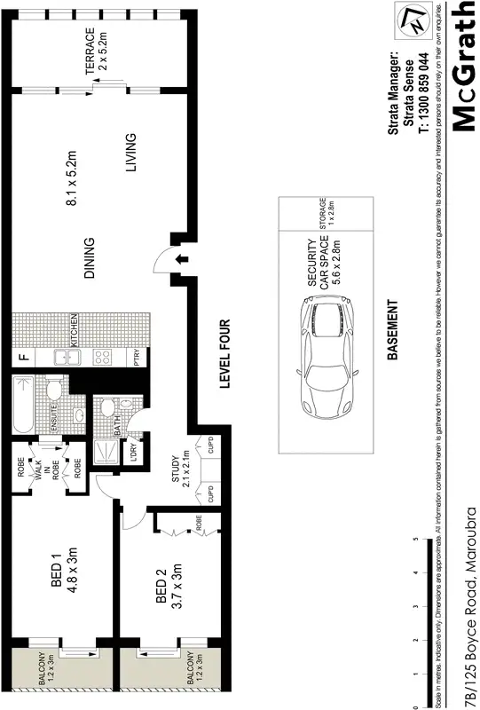 Floorplan of Homely apartment listing, 7B/125 Boyce Road, Maroubra NSW 2035