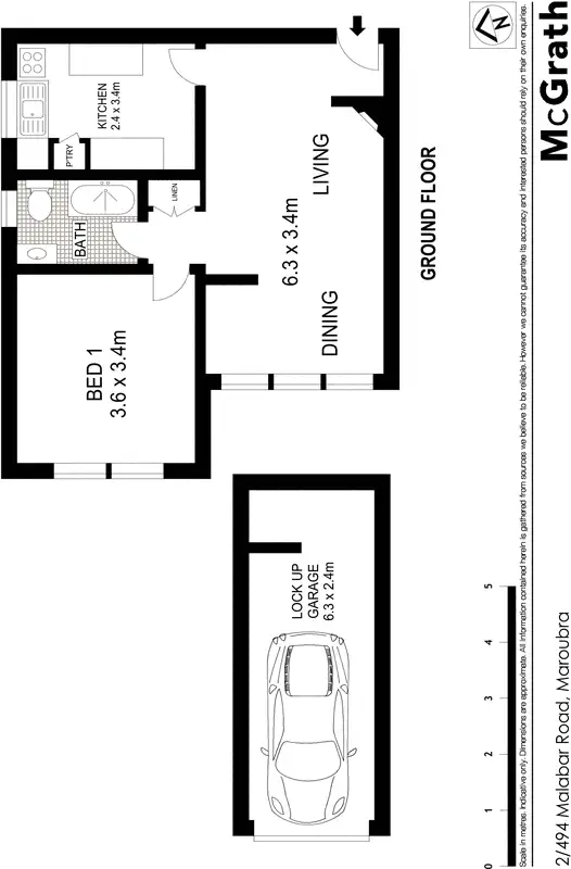 Floorplan of Homely apartment listing, 2/494 Malabar Road, Maroubra NSW 2035