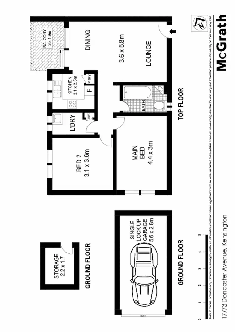 Floorplan of Homely apartment listing, 17/73 Doncaster Avenue, Kensington NSW 2033