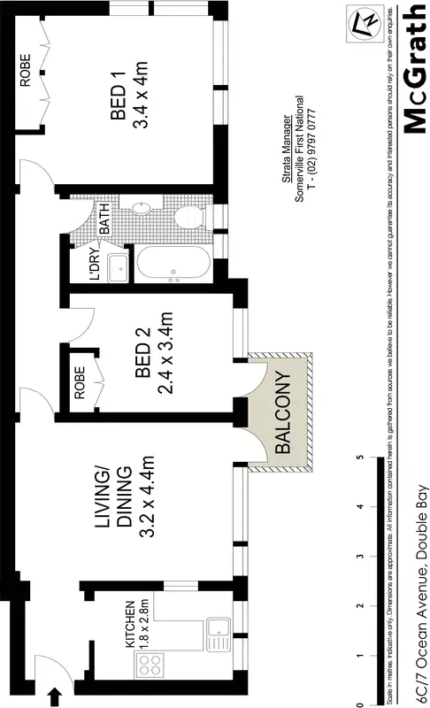 Floorplan of Homely apartment listing, 6c/7 Ocean Avenue, Double Bay NSW 2028