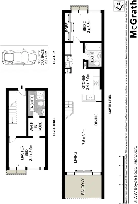 Floorplan of Homely apartment listing, 317/97 Boyce Road, Maroubra NSW 2035