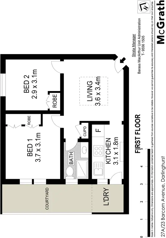 Floorplan of Homely apartment listing, 27a/23 Barcom Avenue, Darlinghurst NSW 2010