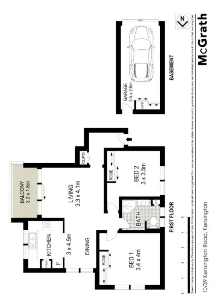 Floorplan of Homely apartment listing, 10/39 Kensington Road, Kensington NSW 2033