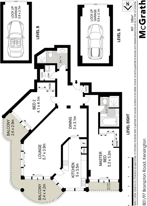 Floorplan of Homely apartment listing, 801/97 Brompton Road, Kensington NSW 2033