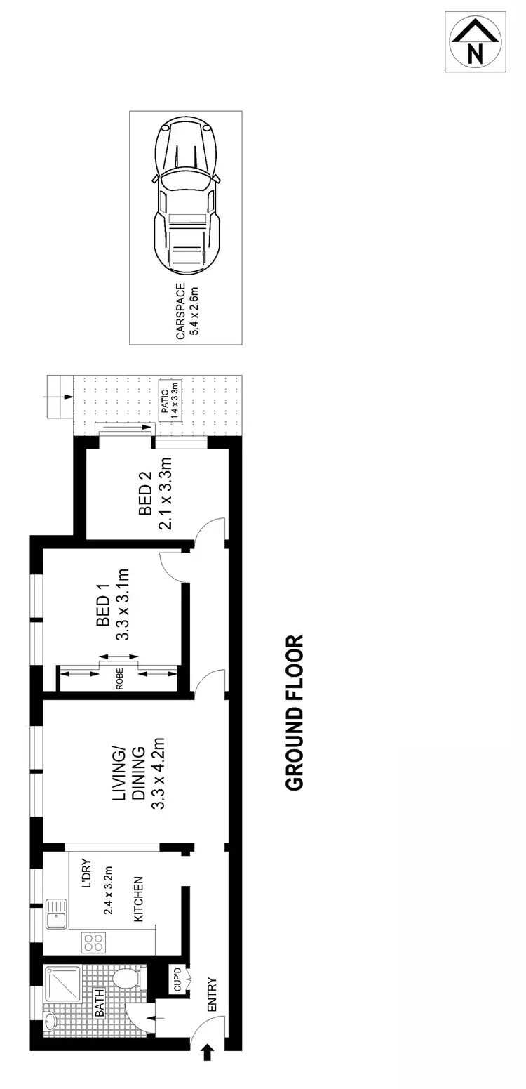 Floorplan of Homely apartment listing, 8/2 Havelock Avenue, Coogee NSW 2034