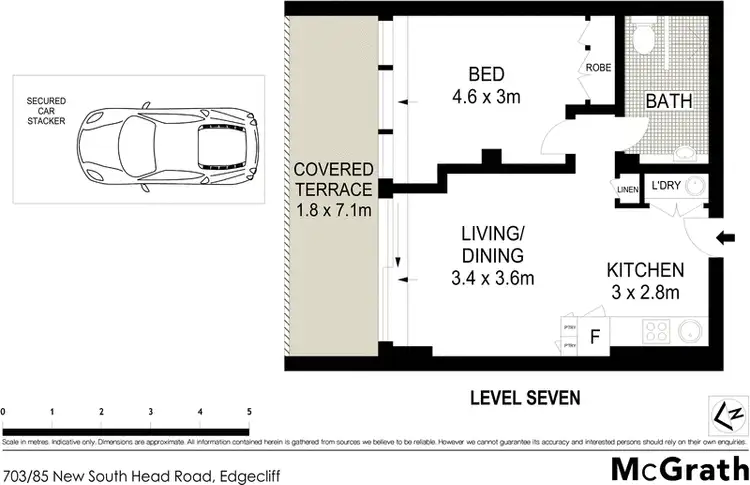 Floorplan of Homely apartment listing, 703/85 New South Head Road, Edgecliff NSW 2027