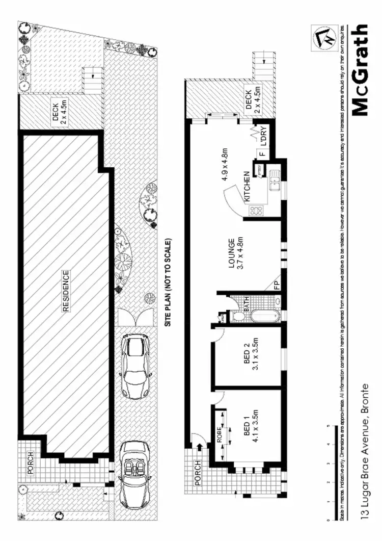 Floorplan of Homely house listing, 13 Lugar Brae Avenue, Bronte NSW 2024