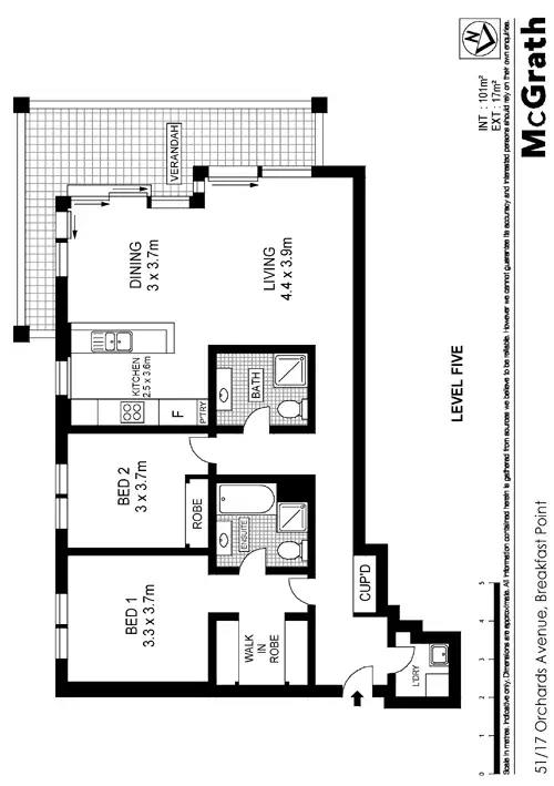 Floorplan of Homely apartment listing, 51/17 Orchards Avenue, Breakfast Point NSW 2137
