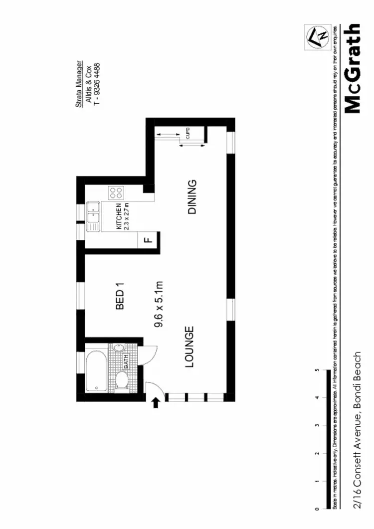Floorplan of Homely apartment listing, 2/16 Consett Avenue, Bondi Beach NSW 2026