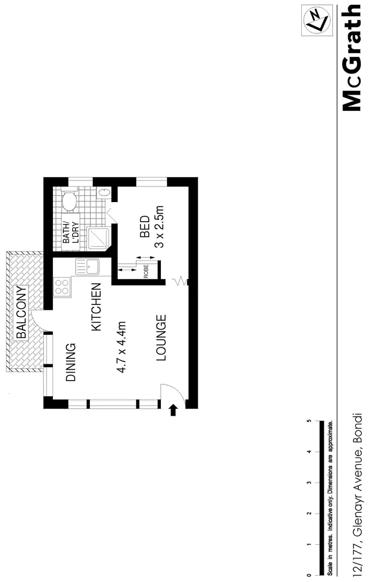 Floorplan of Homely apartment listing, 12/177 Glenayr Avenue, Bondi Beach NSW 2026