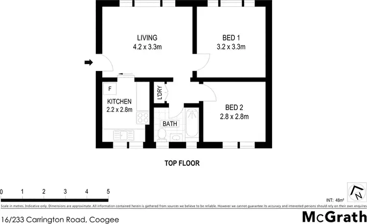 Floorplan of Homely apartment listing, 16/233 Carrington Road, Coogee NSW 2034