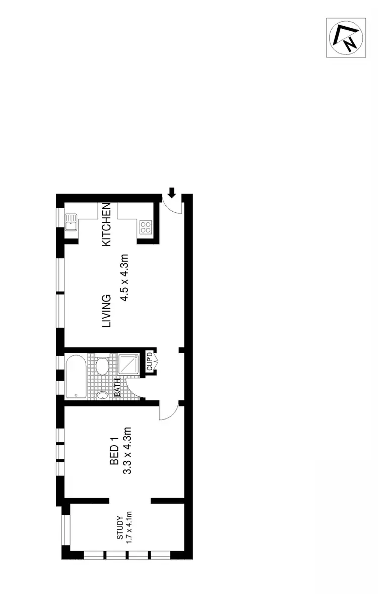 Floorplan of Homely apartment listing, 8/144 Warners Avenue, Bondi Beach NSW 2026