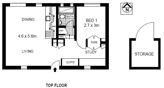 Floorplan of Homely apartment listing, 8/109 Ramsgate Avenue, Bondi Beach NSW 2026