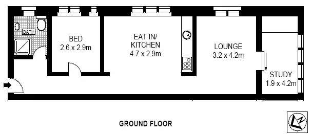 Floorplan of Homely apartment listing, 1/60 Ramsgate Avenue, Bondi Beach NSW 2026