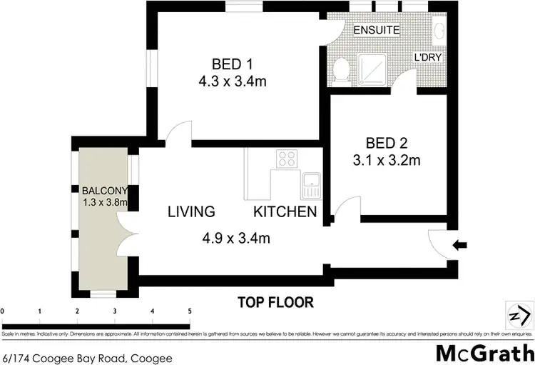 Floorplan of Homely apartment listing, 6/174 Coogee Bay Road, Coogee NSW 2034