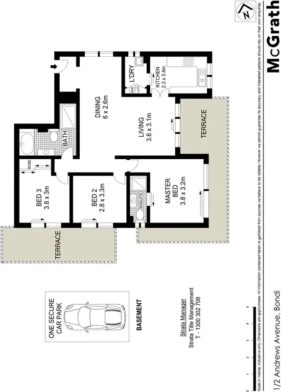 Floorplan of Homely apartment listing, 1/2 Andrews Avenue, Bondi NSW 2026