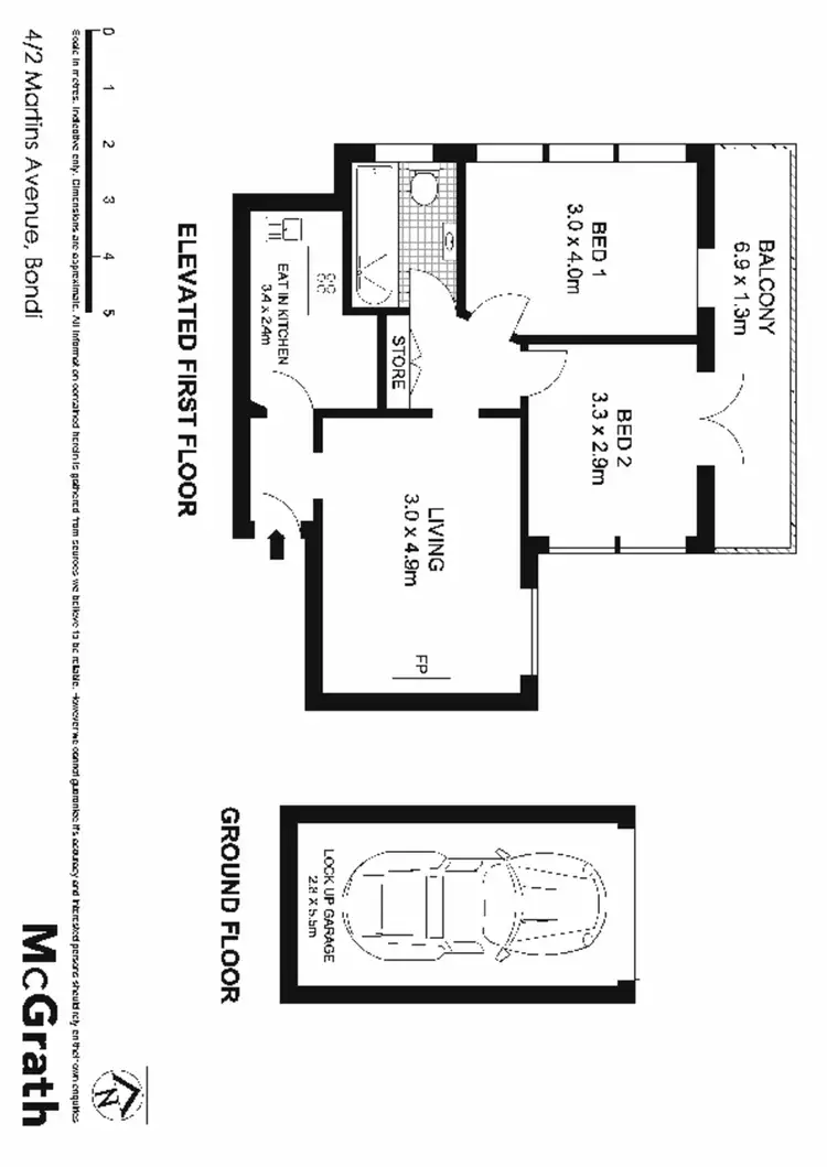 Floorplan of Homely apartment listing, 4/2 Martins Avenue, Bondi NSW 2026