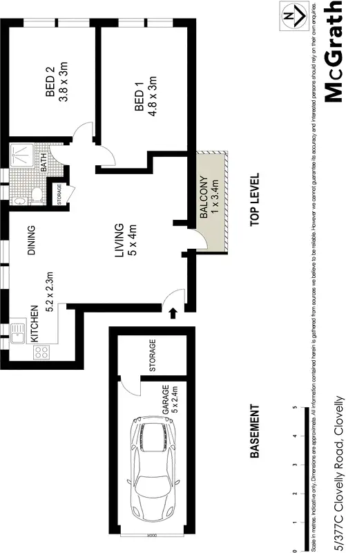 Floorplan of Homely apartment listing, 5/377C Clovelly Road, Clovelly NSW 2031